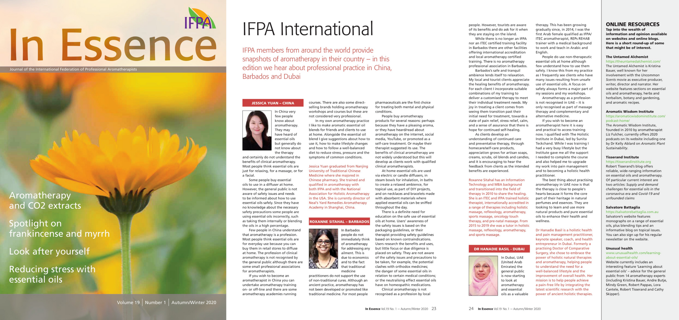 aromatherapy in Dubai dr. hanadie with IFPA aromatherapy Journal In Essence aromatherapy in Dubai dr. hanadie with IFPA aromatherapy Journal In Essence