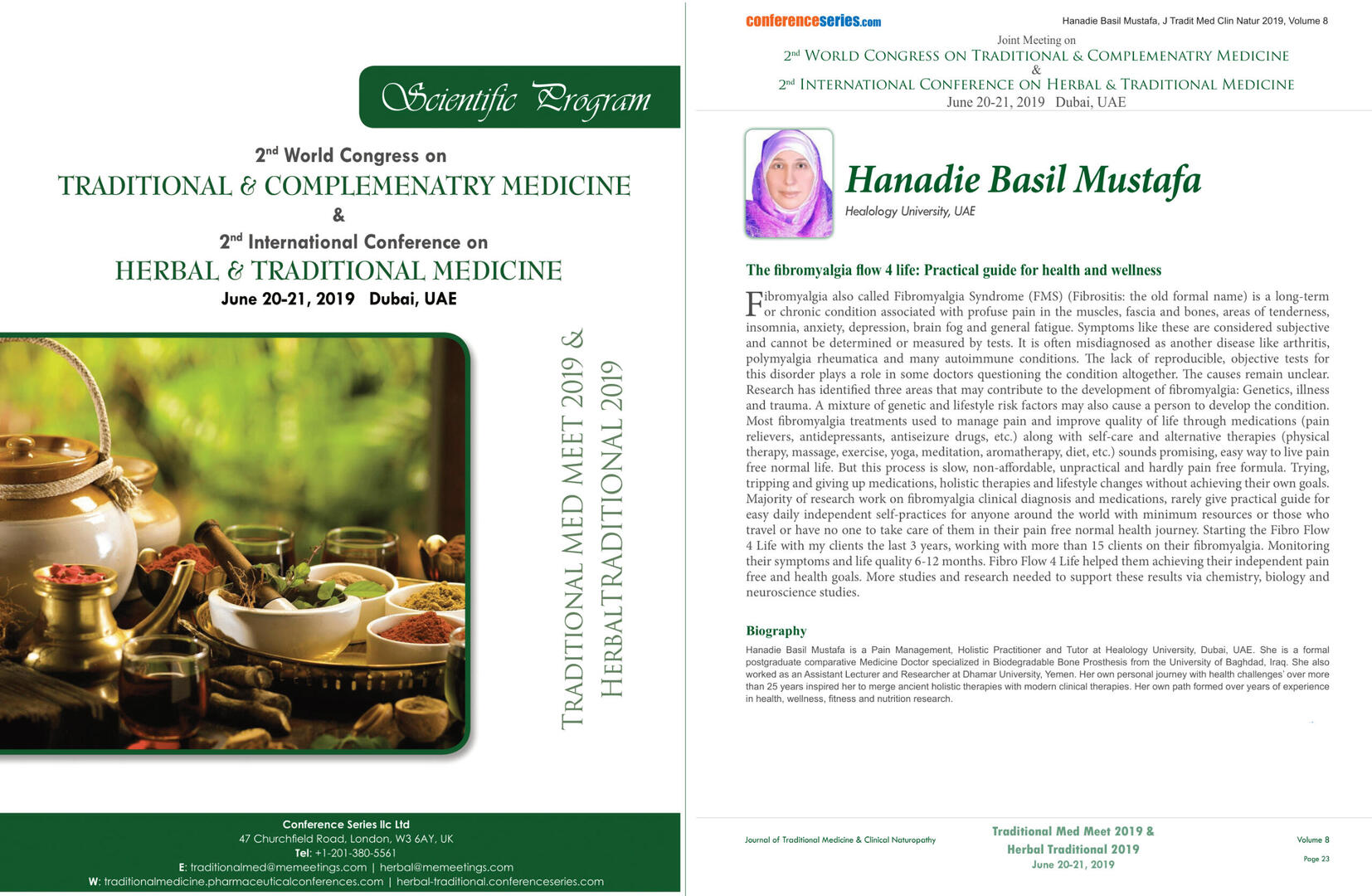 fibromyalgia natural therapies Dubai Dr. Hanadie traditional and holistic medicine journal